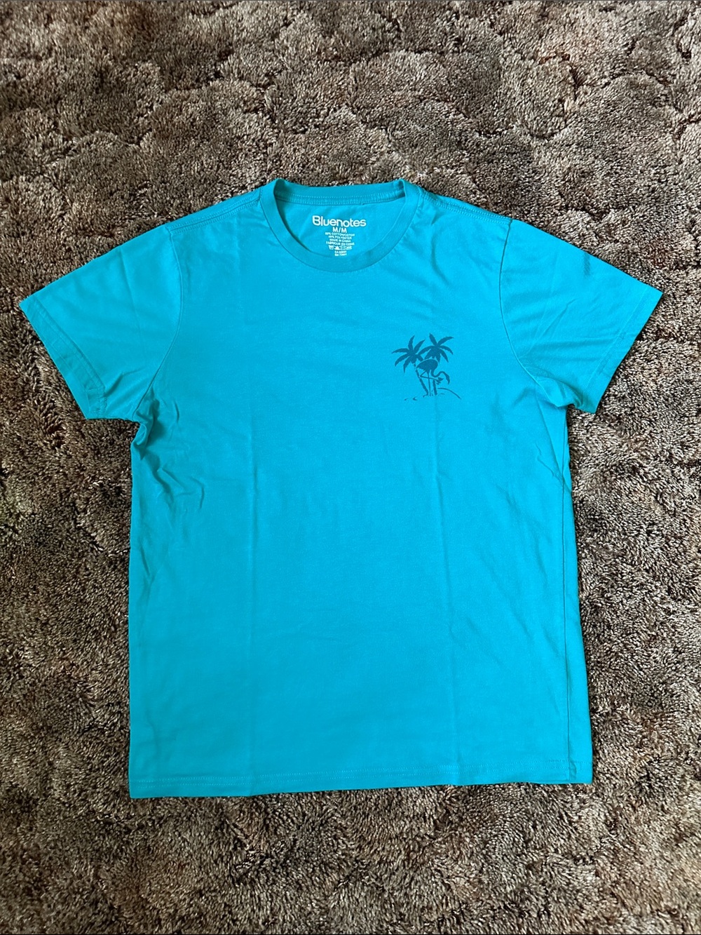 Teal Palmtree Graphic Short Sleeve Tee